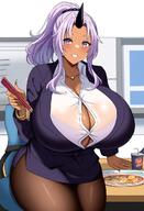 artist:dan16369336 character:shion_(tensei_shitara_slime_datta_ken) copyright:tensei_shitara_slime_datta_ken general:breasts general:breasts_bigger_than_head general:female general:female_only general:office_lady general:skirt general:straining_buttons meta:ai_generated meta:tagme meta:twitter_link technical:grabber // 832x1216 // 135.4KB