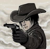 artist:mina character:killy copyright:blame! general:cowboy_hat general:revolver // 800x778 // 110.4KB
