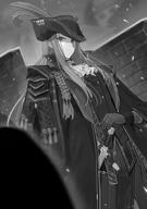 artist:touzai character:mary_(kage_no_jitsuryokusha_ni_naritakute!) copyright:kage_no_jitsuryokusha_ni_naritakute! general:monochrome general:sword general:uniform technical:grabber // 1440x2048 // 328.4KB