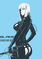 artist:cavalry_(maslow) character:cibo copyright:blame! general:1girl general:ass general:barcode general:blue_eyes general:bodysuit general:breasts general:cyberpunk general:from_behind general:large_breasts general:looking_at_viewer general:looking_back general:short_hair general:simple_background general:solo general:white_hair meta:commentary_request technical:grabber // 699x992 // 242.1KB