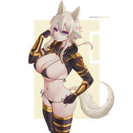 artist:melowh character:zeta_(kage_no_jitsuryokusha_ni_naritakute!) copyright:kage_no_jitsuryokusha_ni_naritakute! general:1girl general:adapted_costume general:animal_ears general:artist_name general:bikini general:blonde_hair general:breasts general:cat_ears general:cat_girl general:cat_tail general:closed_mouth general:gloves general:hair_between_eyes general:large_breasts general:looking_at_viewer general:micro_bikini general:mole general:navel general:patreon_username general:purple_eyes general:short_hair general:simple_background general:solo general:swimsuit general:tail general:thighs general:white_background meta:absurdres meta:commentary meta:english_commentary meta:highres technical:grabber // 5370x5370 // 2.3MB