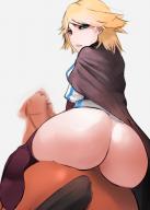 artist:scathegrapes character:neia_baraja copyright:overlord_(maruyama) general:1girl general:animal general:ass general:back general:bangs general:bare_ass general:bare_thighs general:black_legwear general:black_socks general:black_thighhighs general:blonde general:blue_eyes general:bottomless general:cape general:cloak general:female general:horse general:huge_ass general:knee_high_socks general:legwear general:light-skinned general:light-skinned_female general:looking_at_viewer general:looking_back general:nopan general:on_back general:open_eyes general:open_mouth general:posterior_cleavage general:riding general:shiny general:shiny_skin general:short_hair general:sitting general:socks general:solo general:thick_thighs general:thighhighs general:thighs general:wide_hips medium:simple_background medium:white_background tagme technical:grabber // 720x1003 // 468.1KB